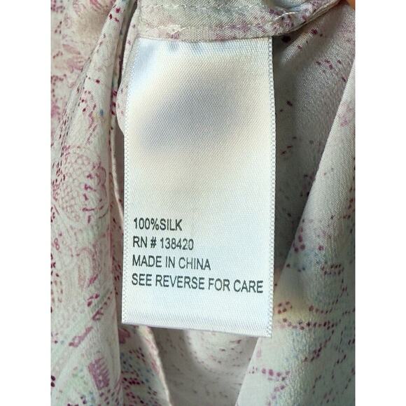 Etcetera 100% Silk Chiffon Floral Sleeveless Top Size 6 Pink Great Condition​ - Picture 4 of 6